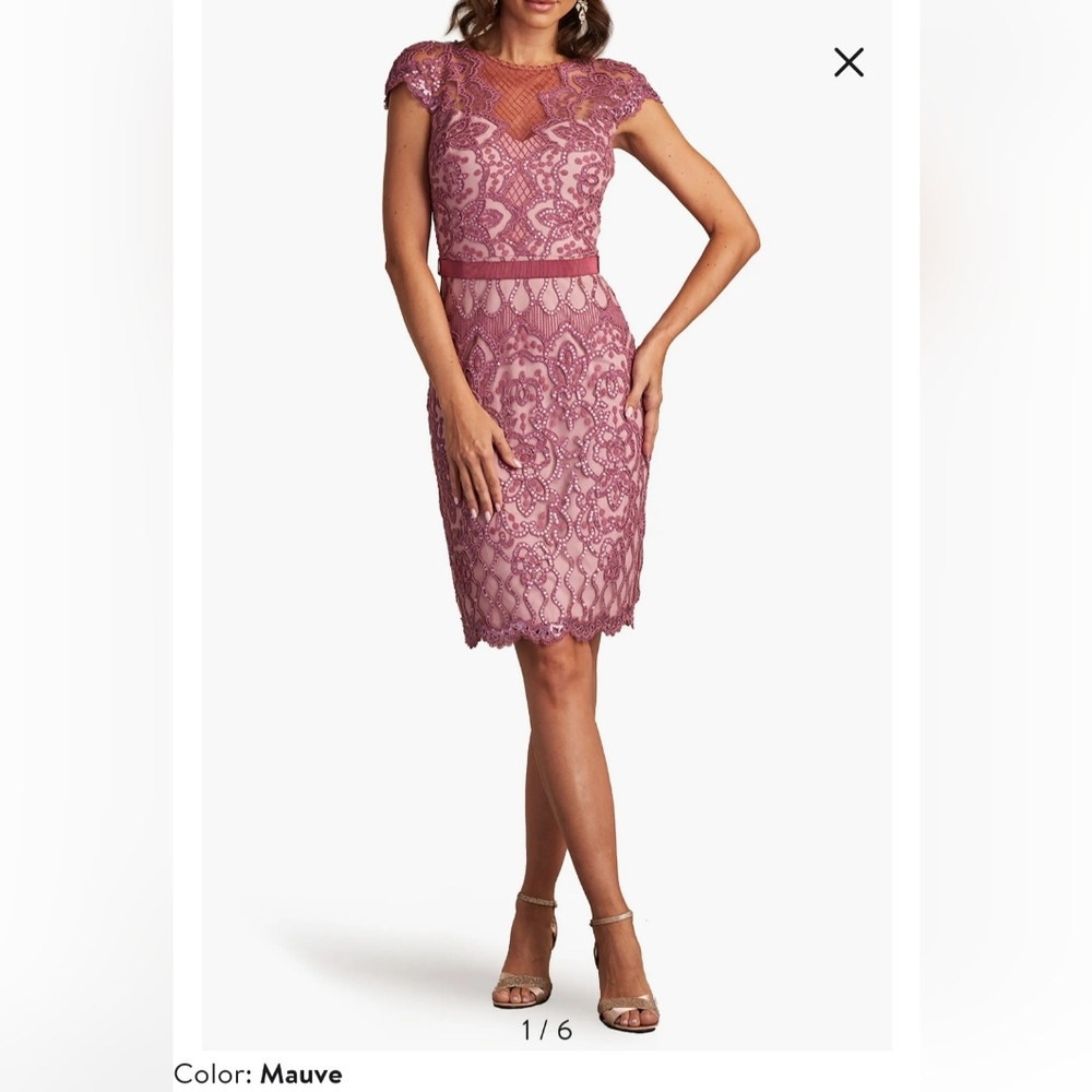 Tadash Shoji Sequin Lace Body-Con Cocktail Dress